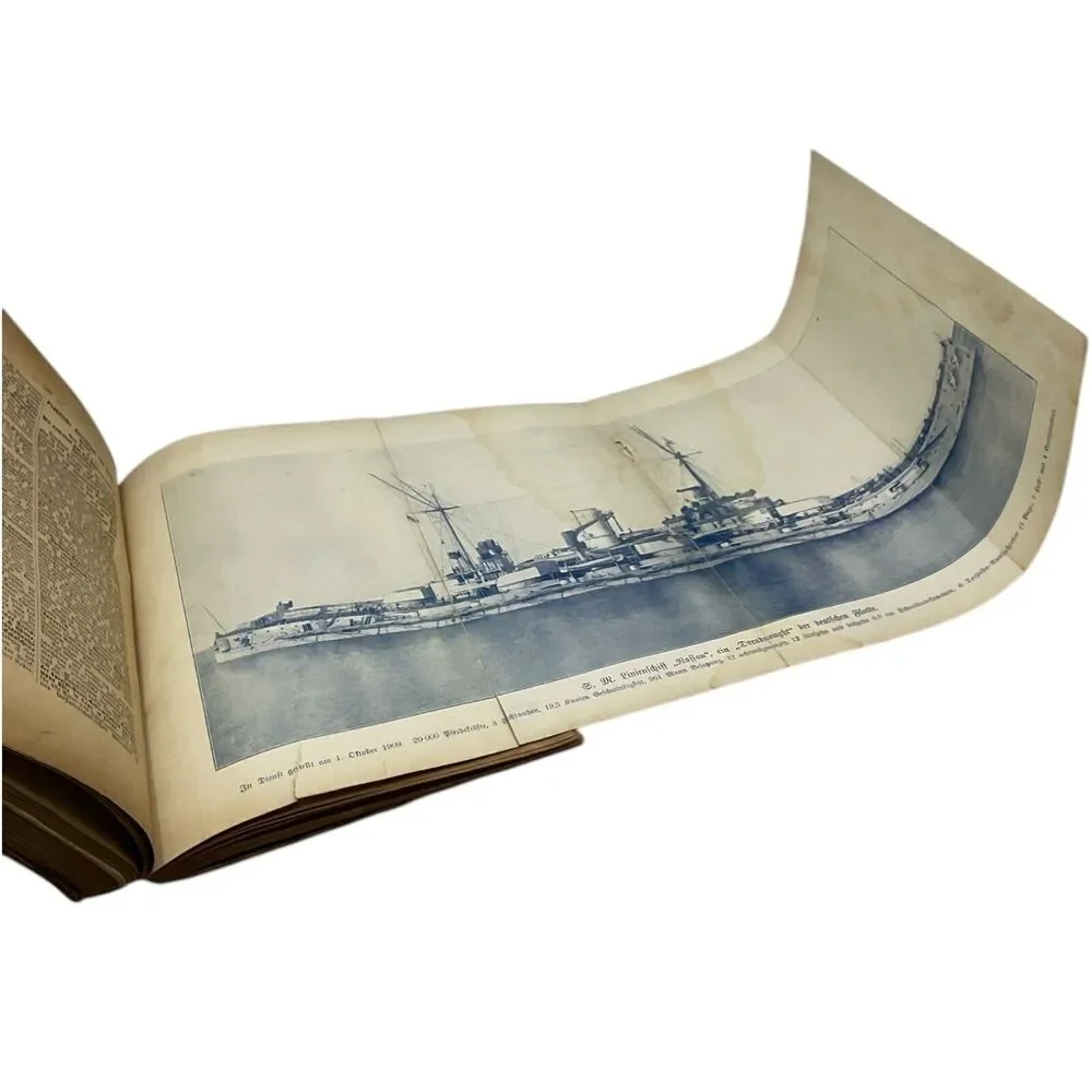 Illustrated German Fleet Calendar 1911 Wilhelm Kohler‎ Minden Ship Illustrations